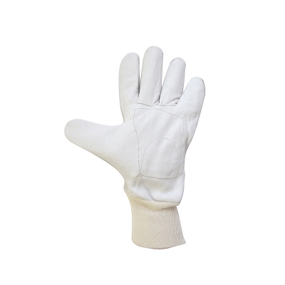 Luva Mista Palma em Vaqueta Dorso em Nylon e Punho em Malha  ( COD 324  )