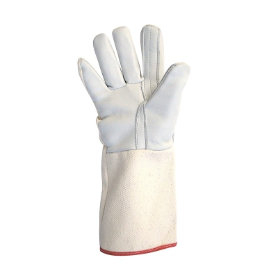 Luva com Palma Vaqueta - Dorso e Punho 15cm em Lona  ( COD 279 )